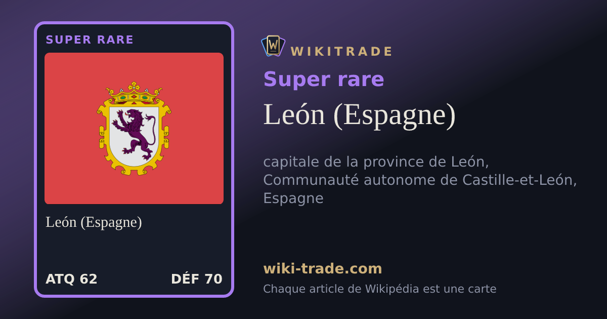 León (Espagne) — carte Super rare