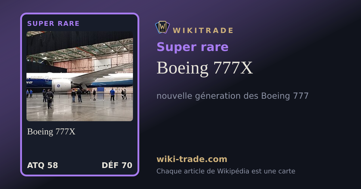 Boeing 777X — carte Super rare