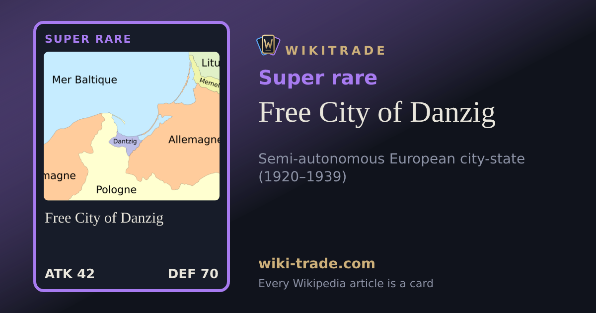 Free City of Danzig — Super rare card