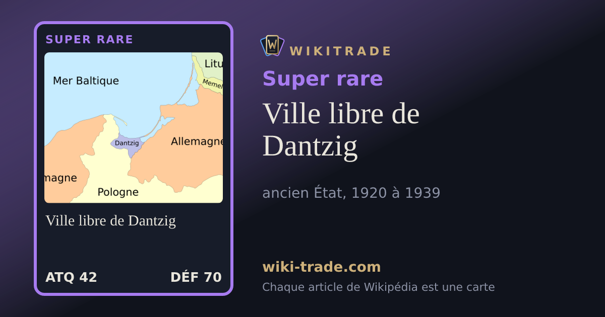 Ville libre de Dantzig — carte Super rare