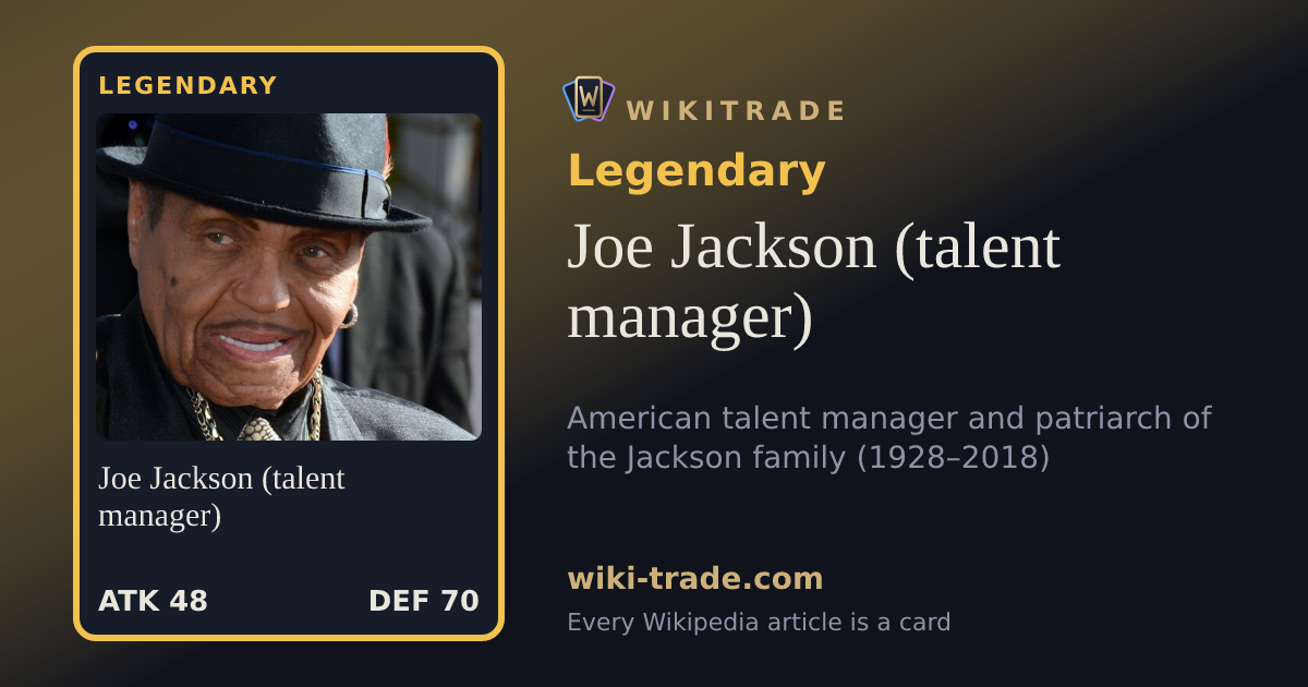 Joe Jackson (talent manager) — Legendary card
