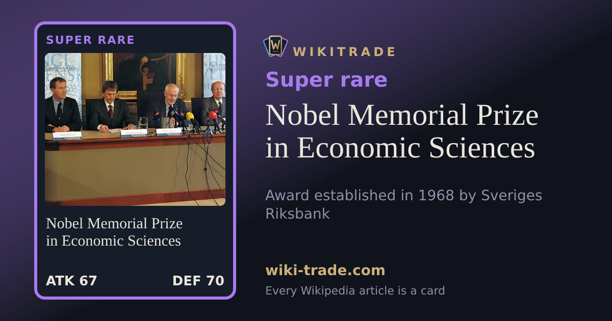 Nobel Memorial Prize in Economic Sciences — Super rare card