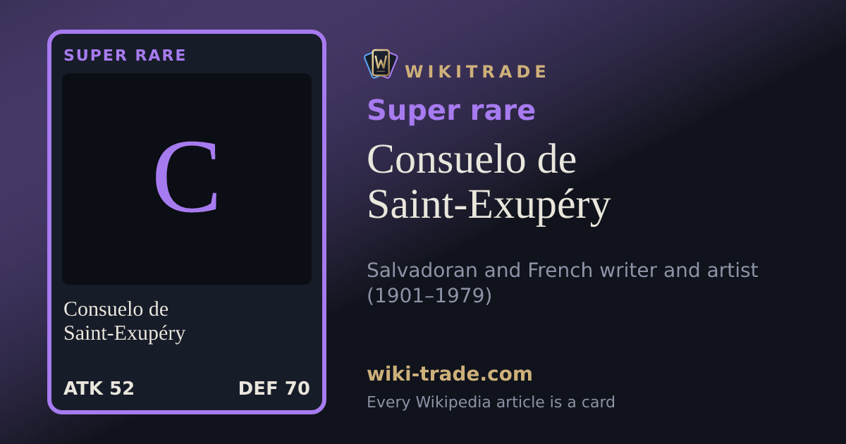 Consuelo de Saint-Exupéry — Super rare card