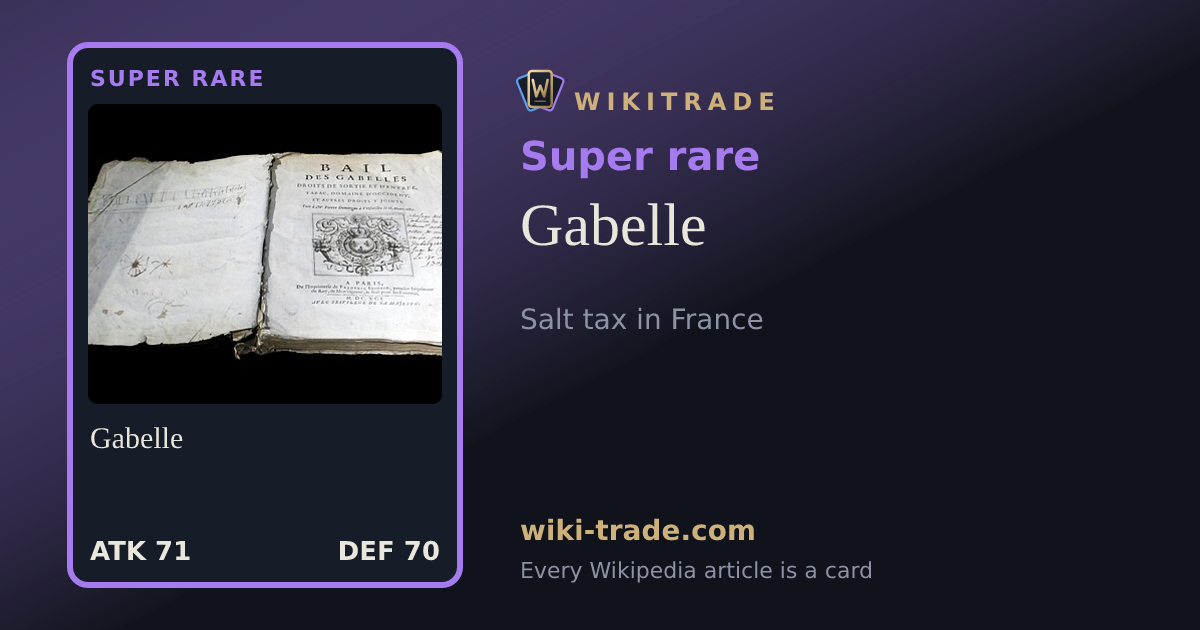 Gabelle — Super rare card