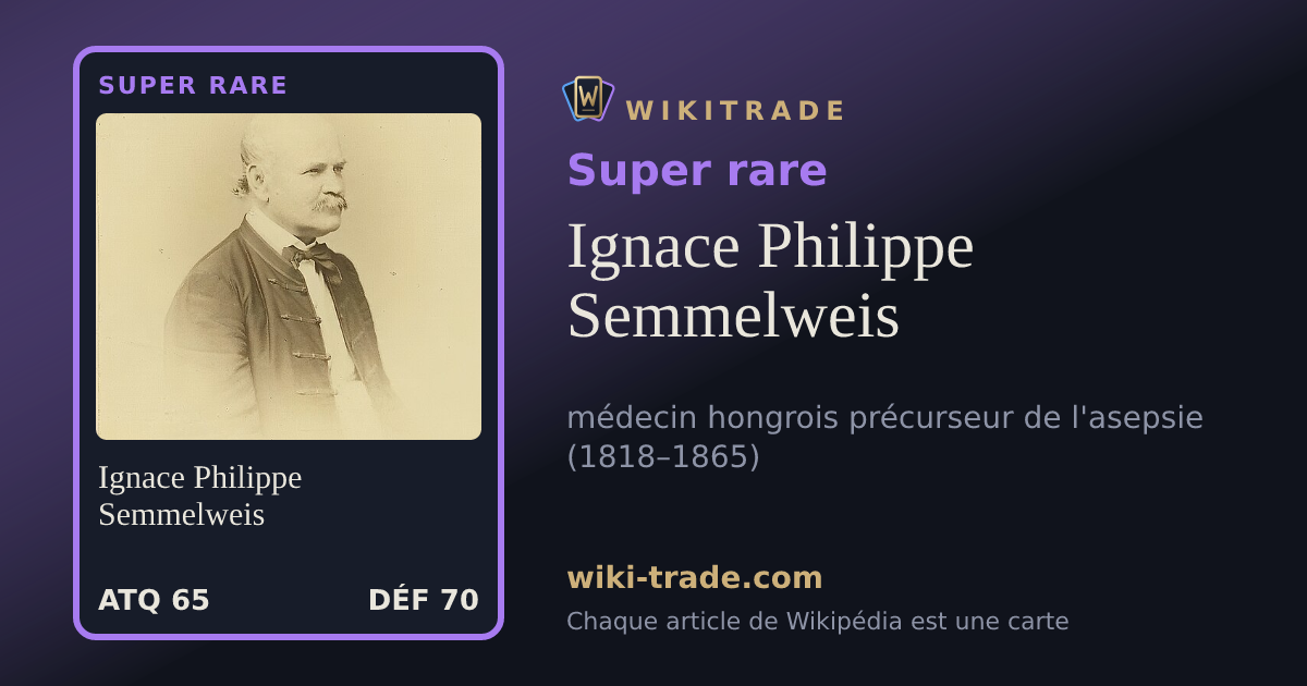 Ignace Philippe Semmelweis — carte Super rare