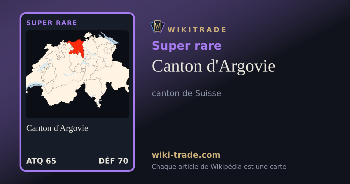 Canton d'Argovie — carte Super rare