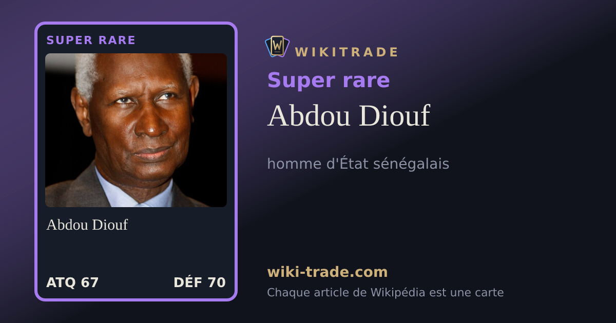 Abdou Diouf — carte Super rare