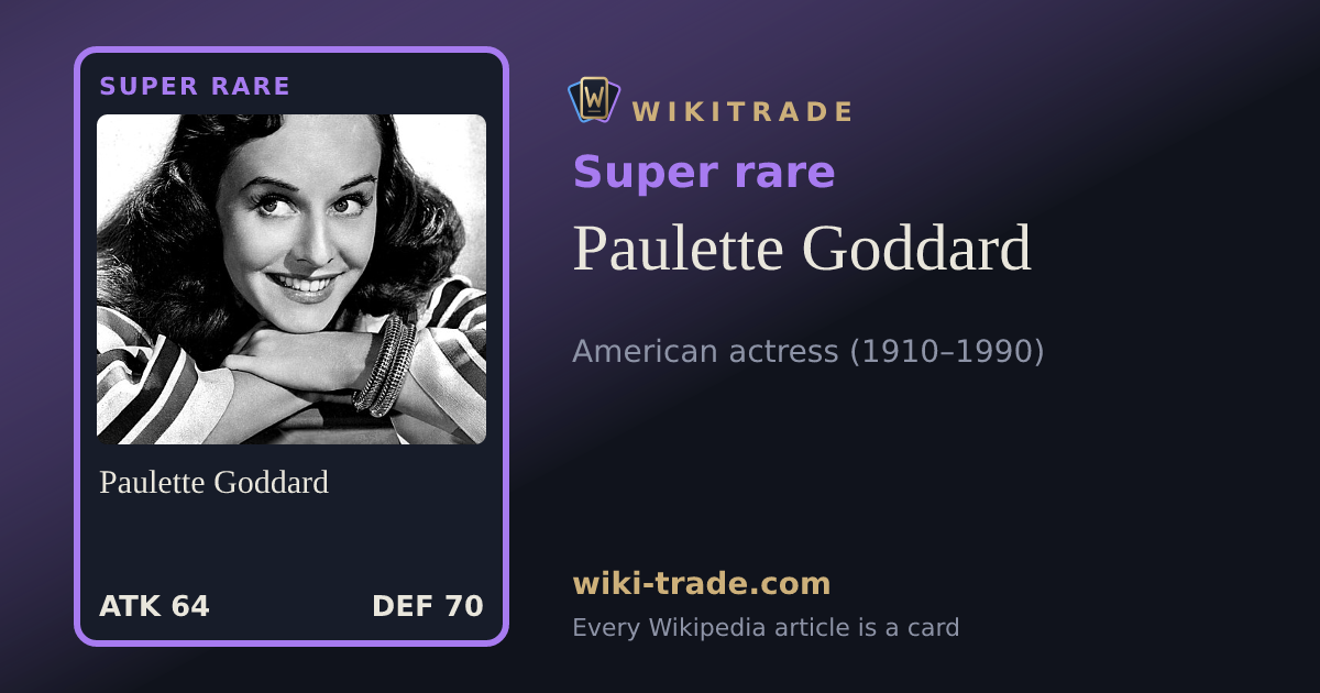 Paulette Goddard — Super rare card