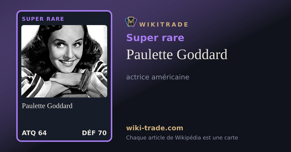 Paulette Goddard — carte Super rare