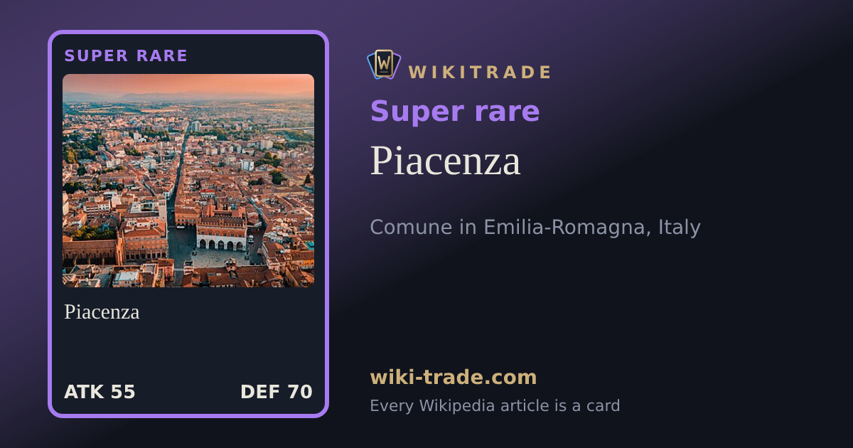 Piacenza — Super rare card