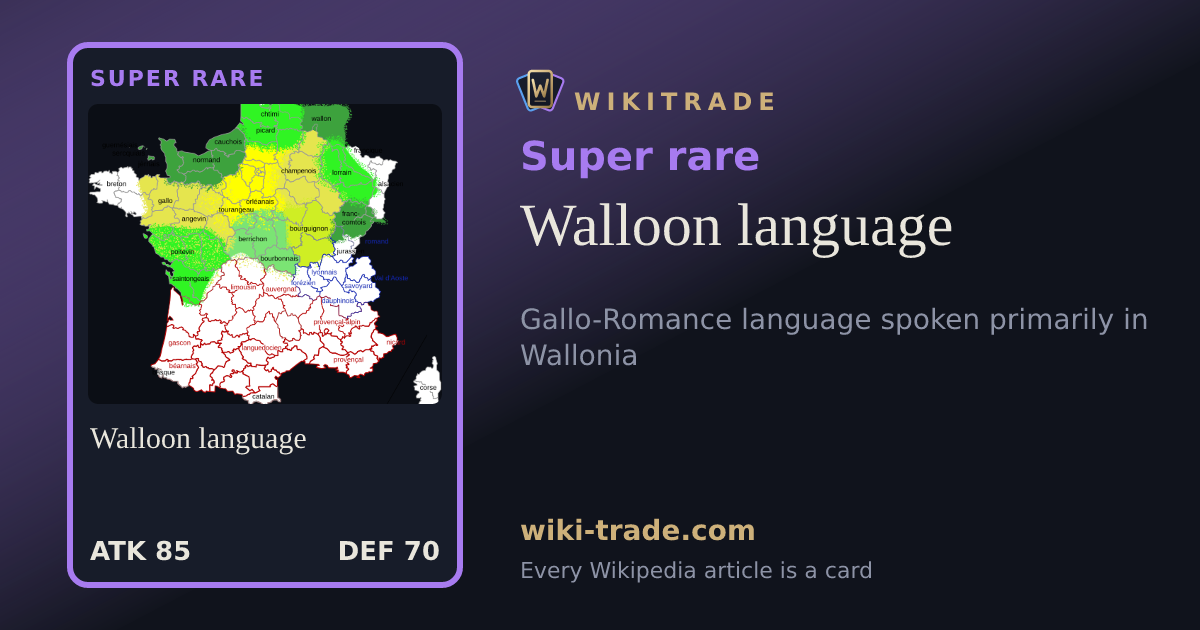 Walloon language — Super rare card