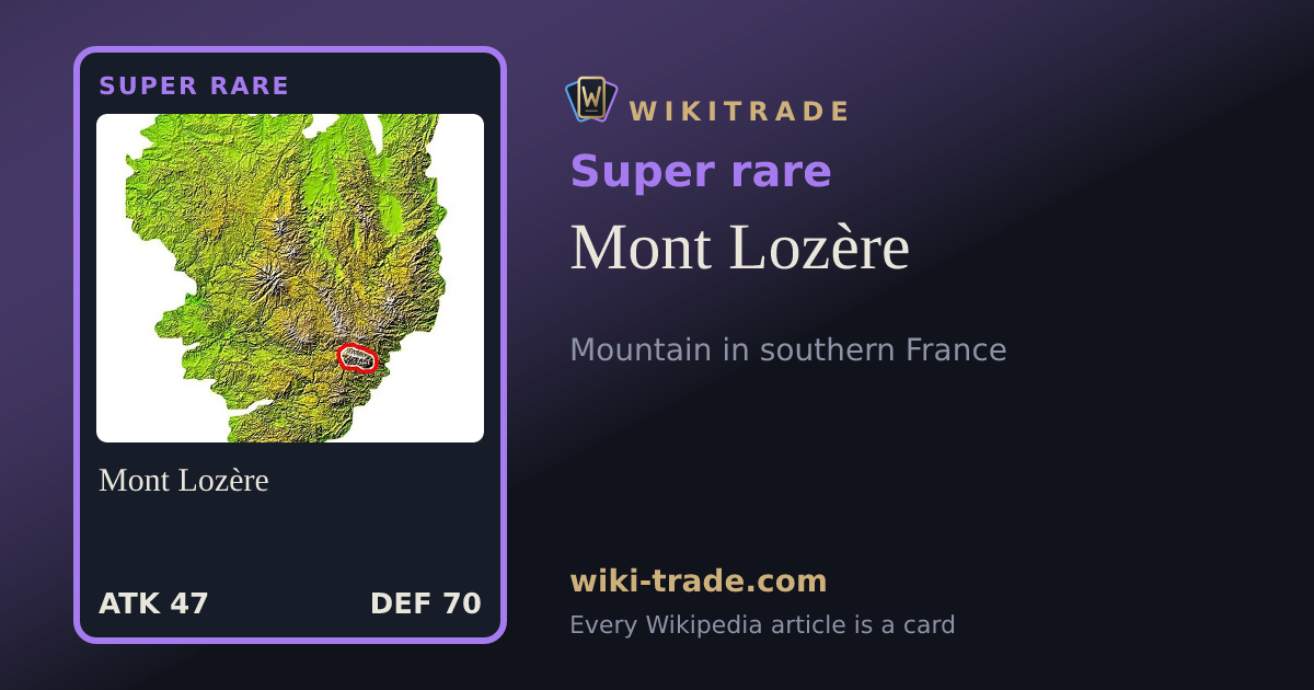 Mont Lozère — Super rare card
