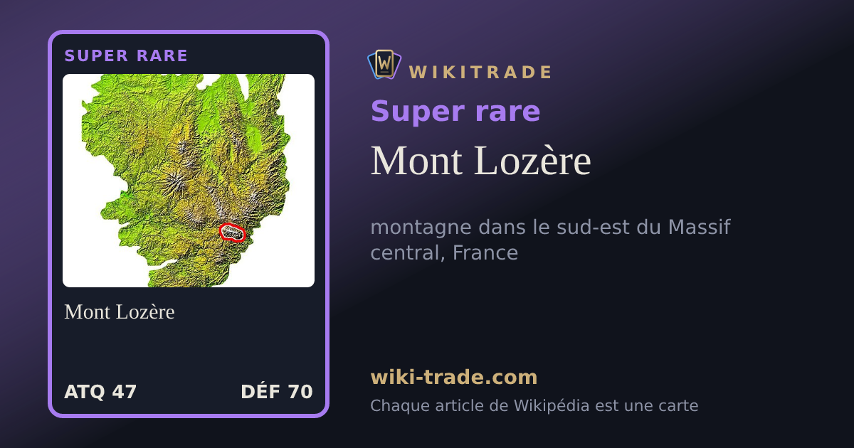 Mont Lozère — carte Super rare