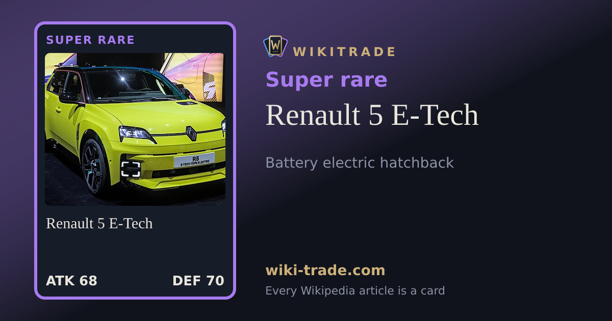 Renault 5 E-Tech — Super rare card