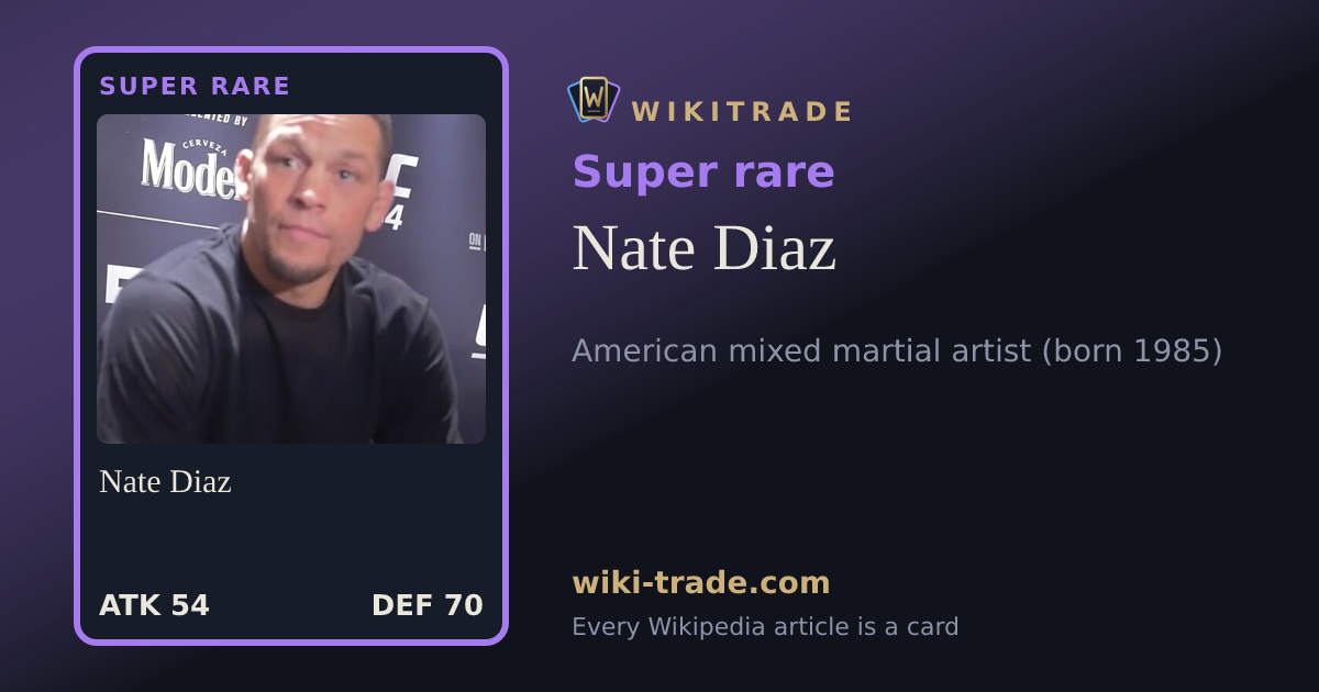 Nate Diaz — Super rare card