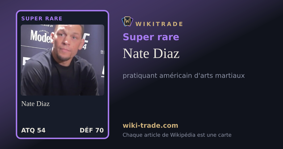 Nate Diaz — carte Super rare