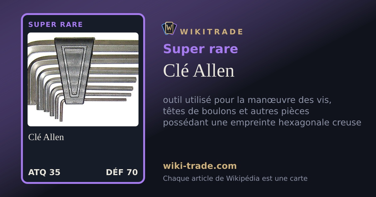Clé Allen — carte Super rare