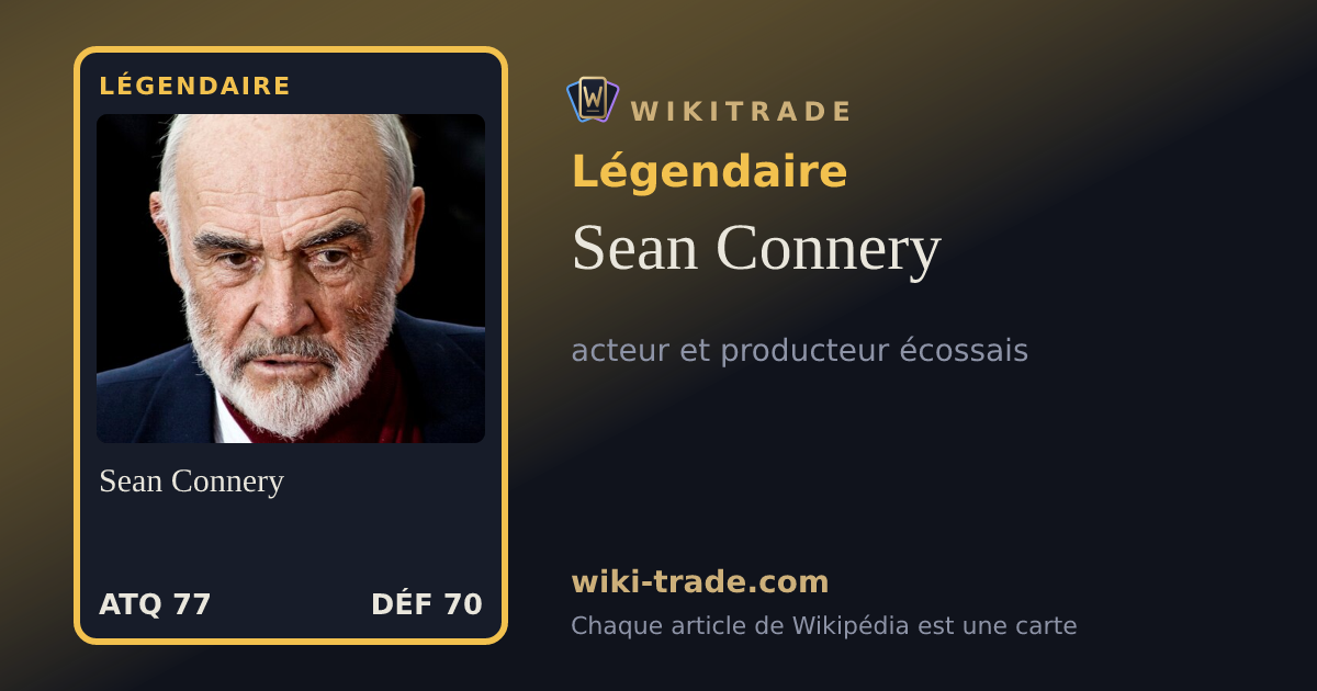 Sean Connery — carte Légendaire