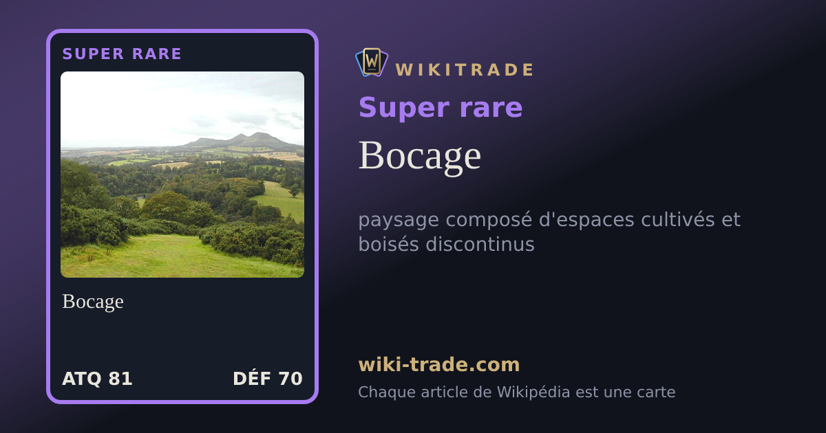 Bocage — carte Super rare