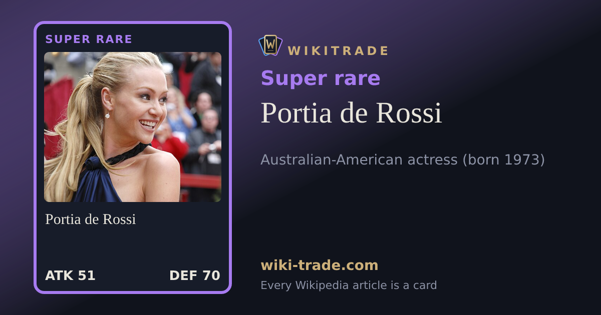 Portia de Rossi — Super rare card