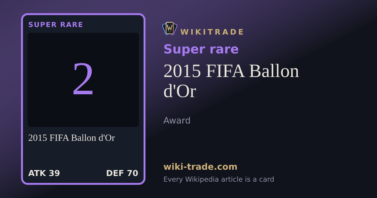 2015 FIFA Ballon d'Or — Super rare card