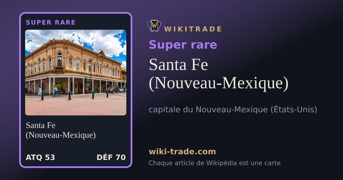 Santa Fe (Nouveau-Mexique) — carte Super rare