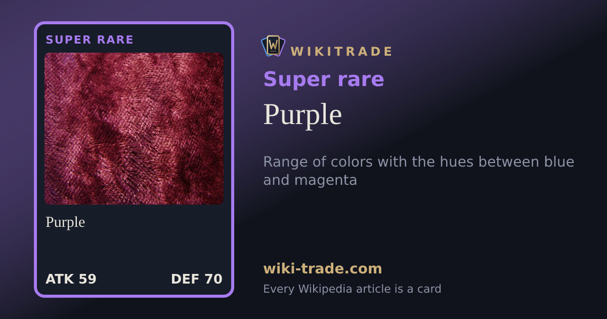 Purple — Super rare card