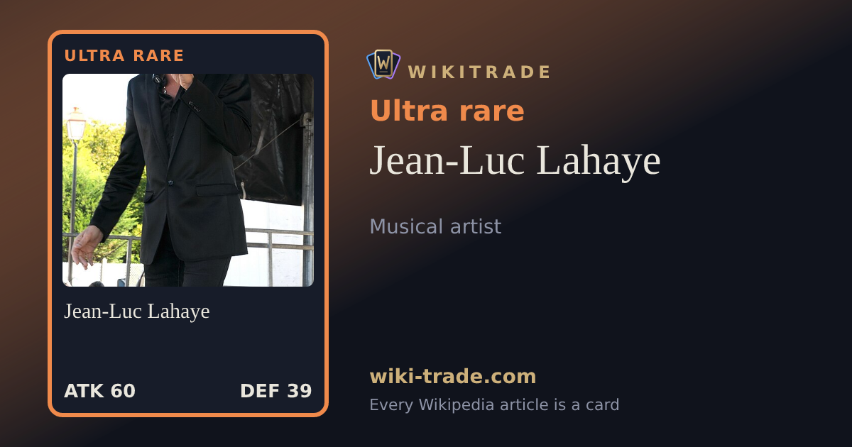 Jean-Luc Lahaye — Ultra rare card