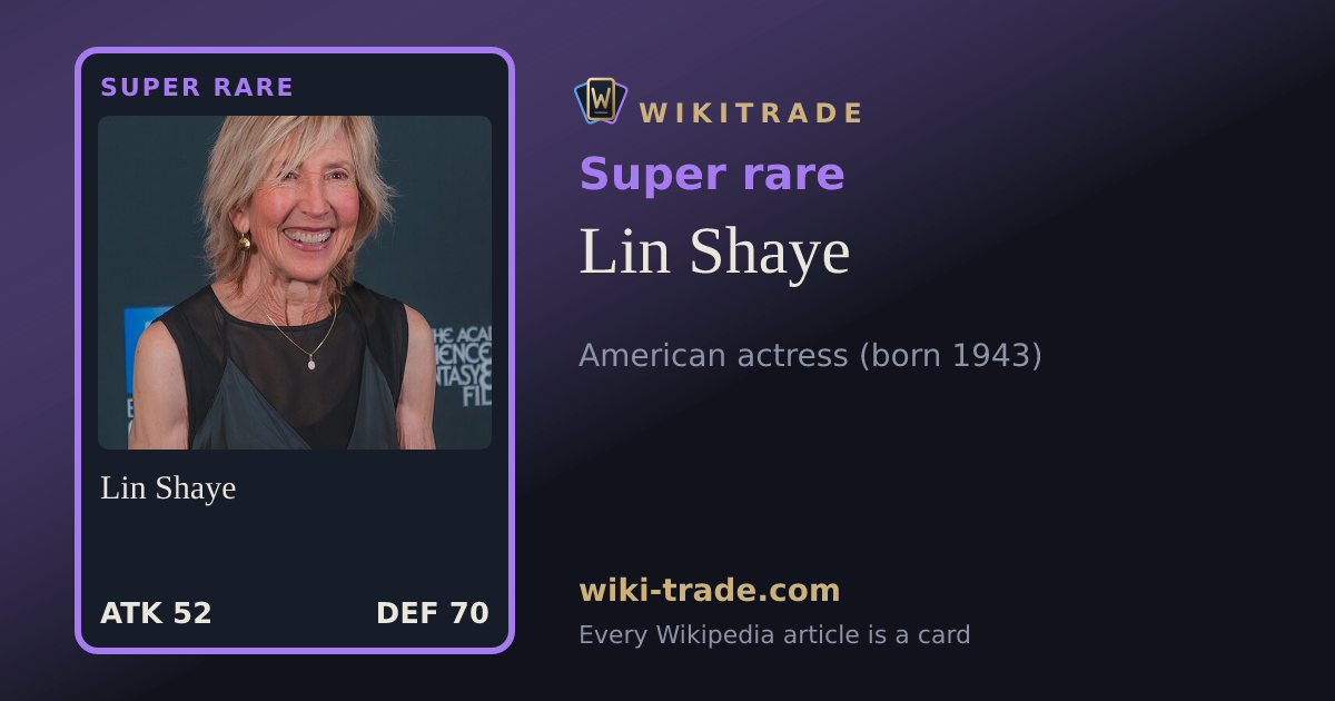 Lin Shaye — Super rare card
