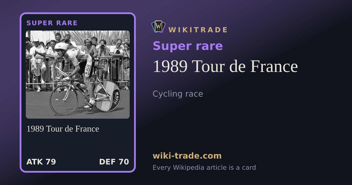1989 Tour de France — Super rare card