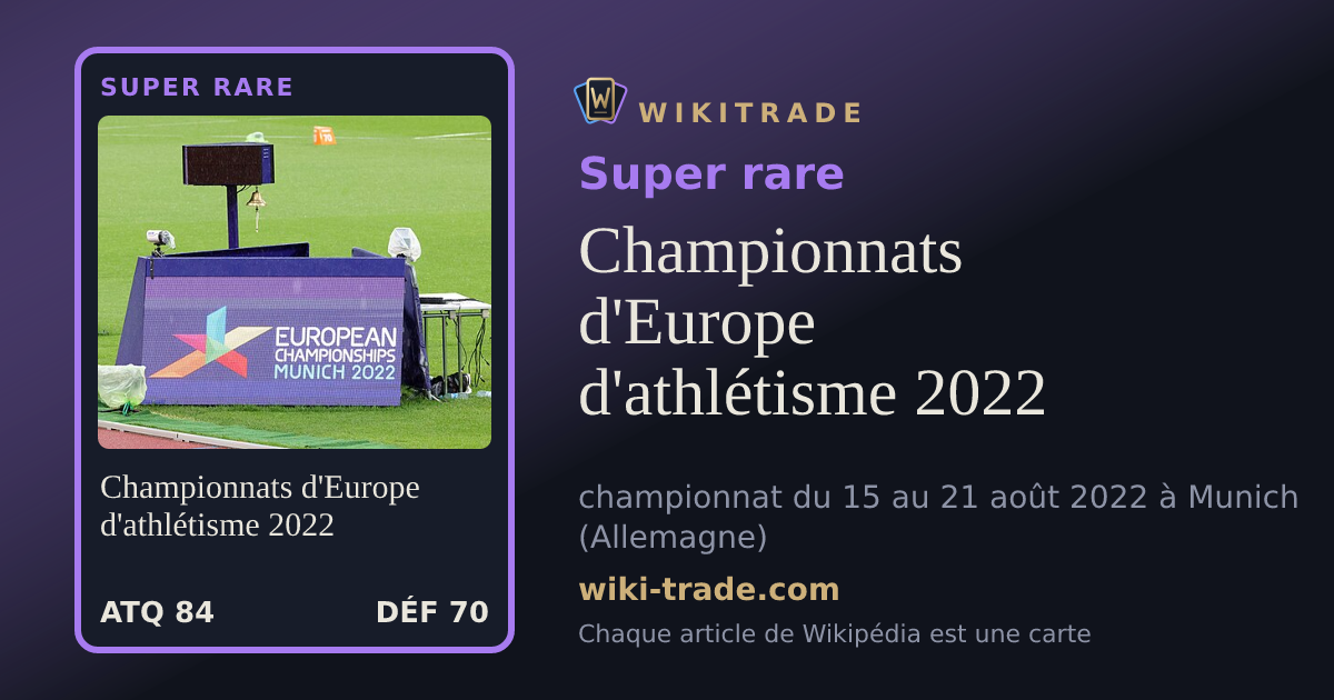 Championnats d'Europe d'athlétisme 2022 — carte Super rare