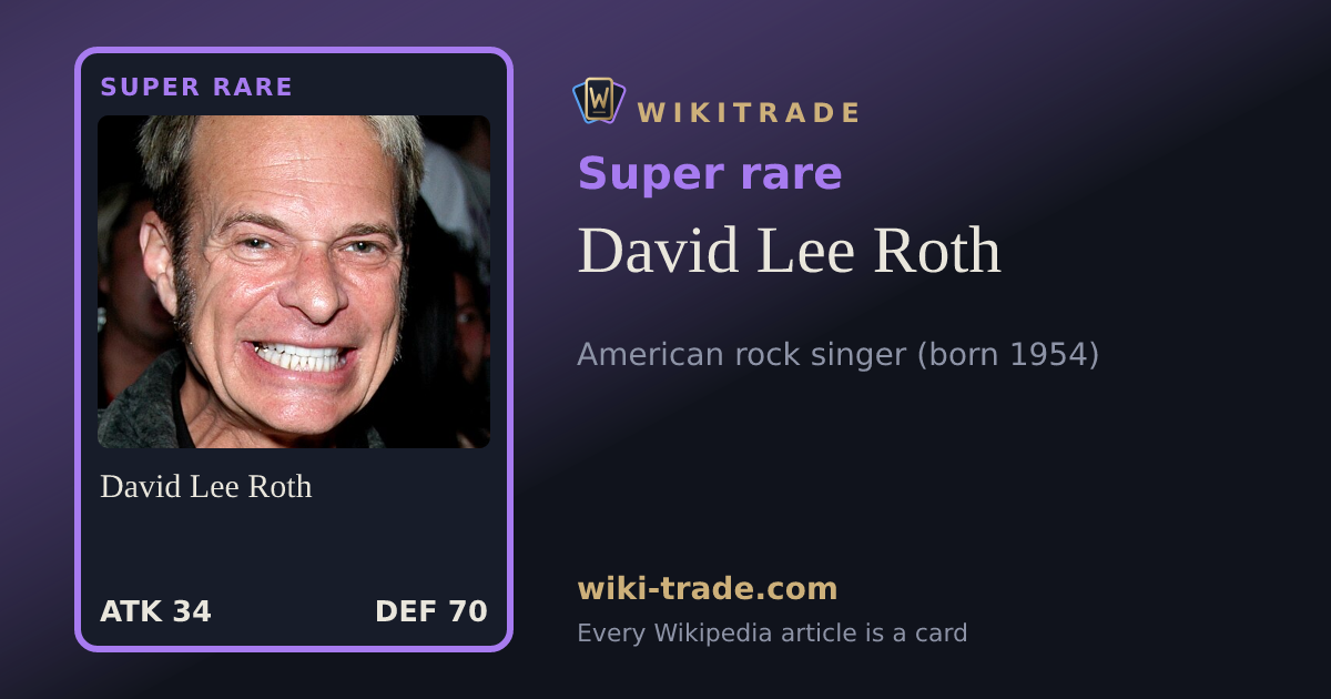 David Lee Roth — Super rare card