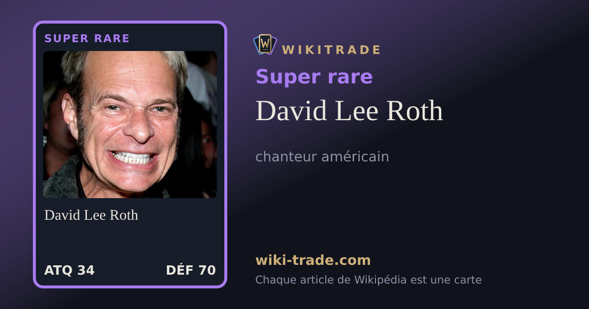 David Lee Roth — carte Super rare