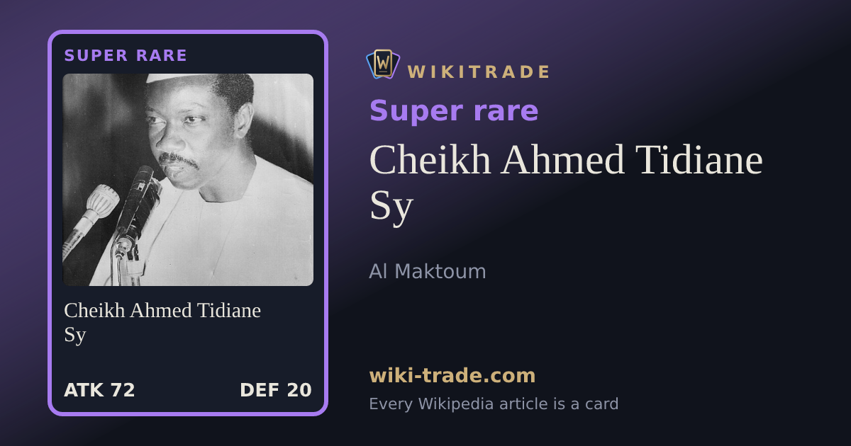 Cheikh Ahmed Tidiane Sy — Super rare card