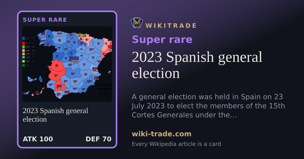 2023 Spanish general election — Super rare card