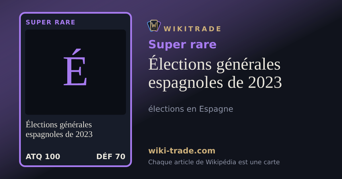 Élections générales espagnoles de 2023 — carte Super rare