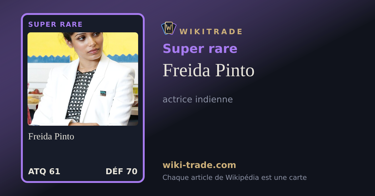 Freida Pinto — carte Super rare