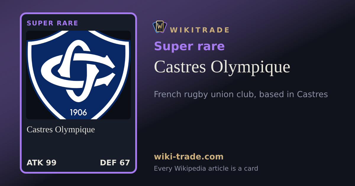 Castres Olympique — Super rare card