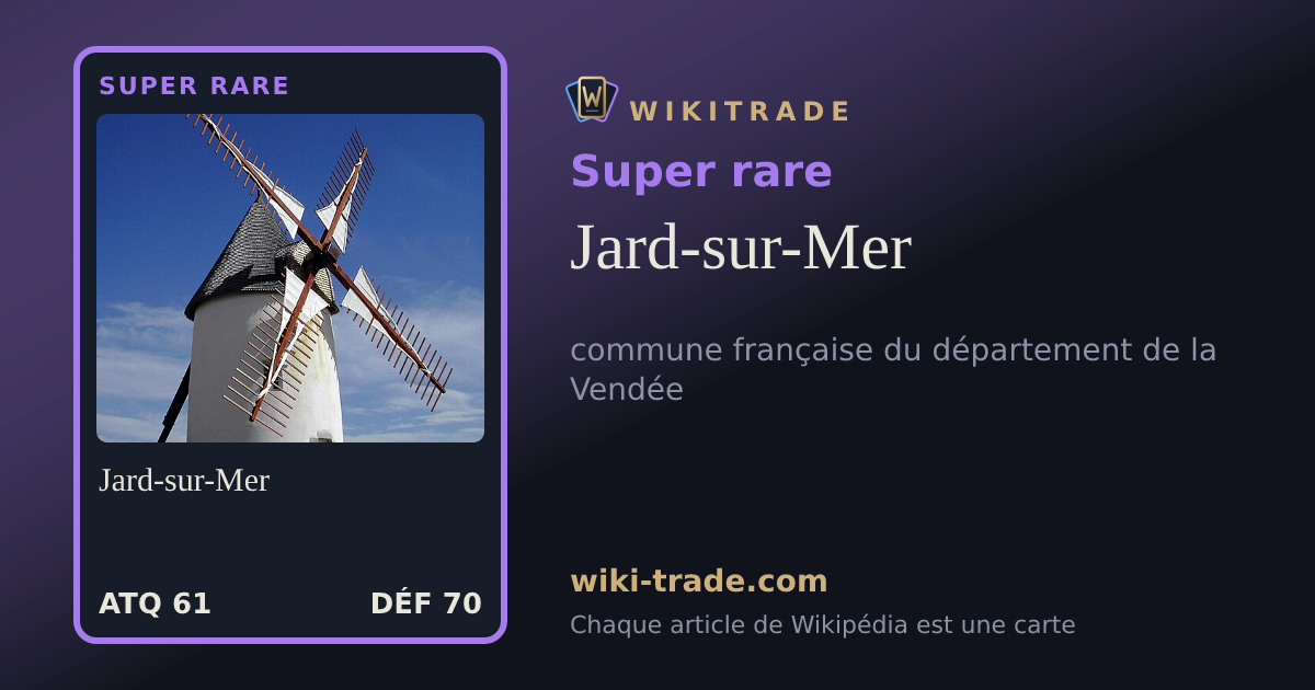 Jard-sur-Mer — carte Super rare