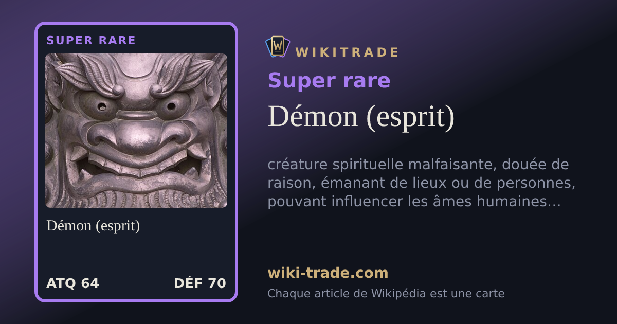 Démon (esprit) — carte Super rare