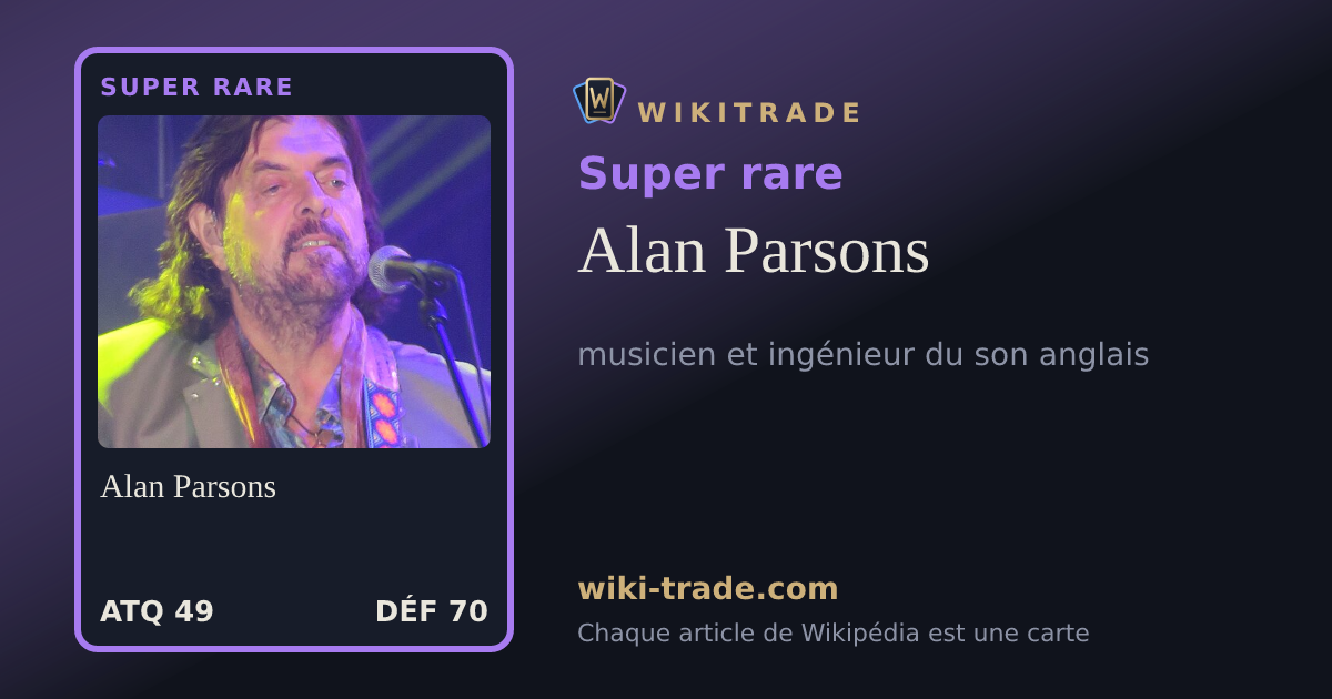Alan Parsons — carte Super rare