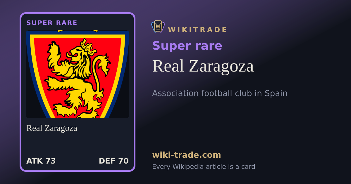 Real Zaragoza — Super rare card