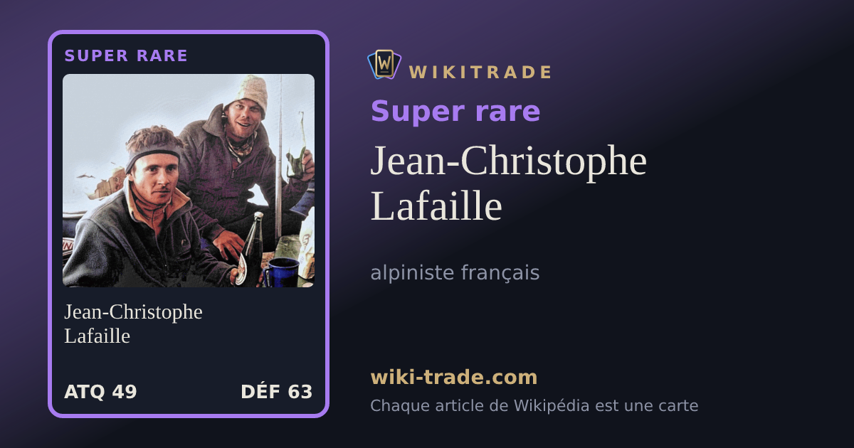 Jean-Christophe Lafaille — carte Super rare
