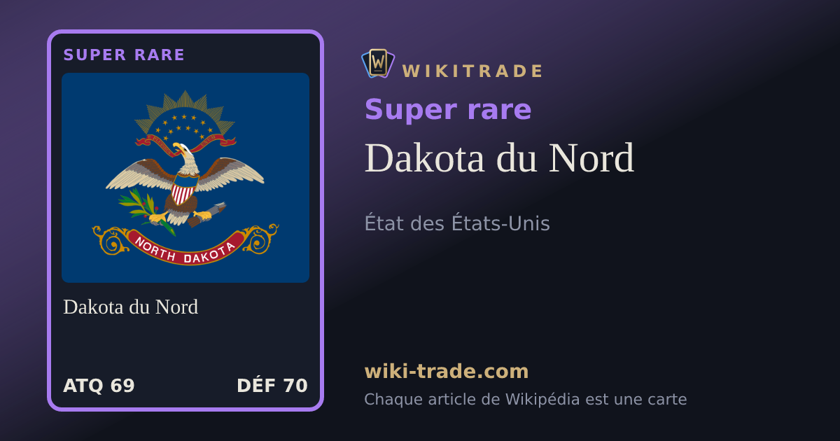 Dakota du Nord — carte Super rare