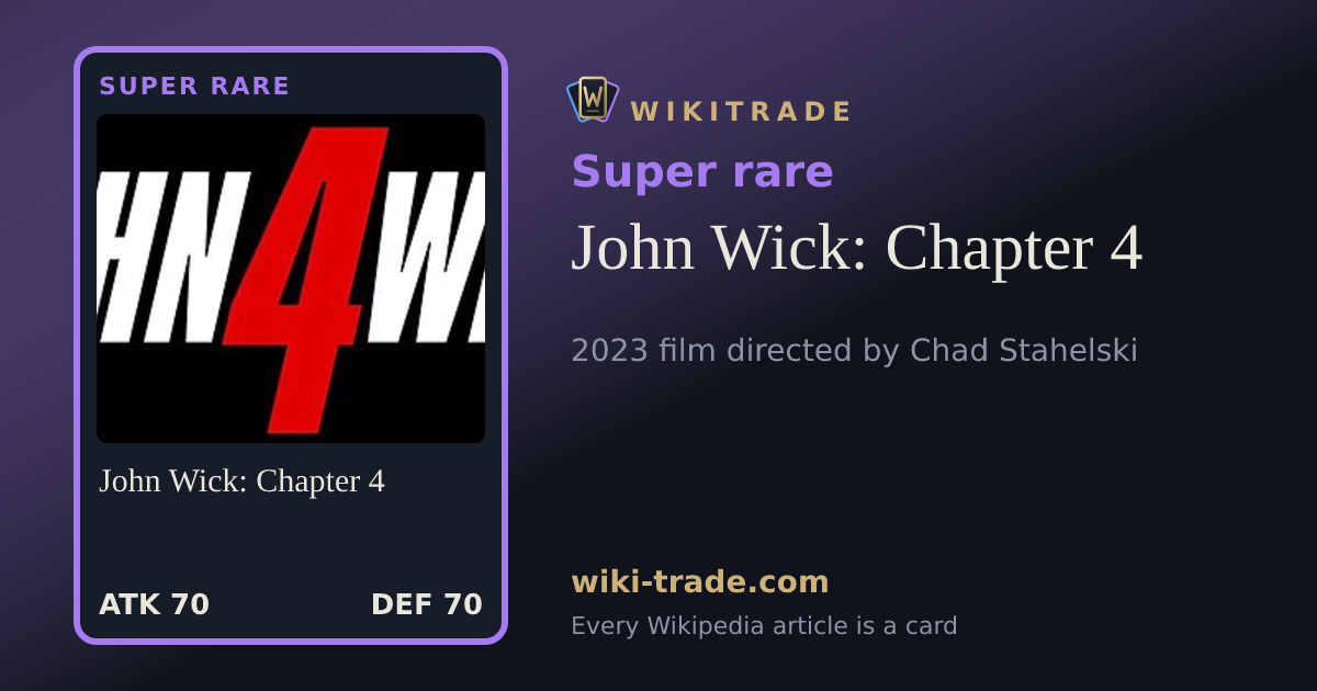 John Wick: Chapter 4 — Super rare card