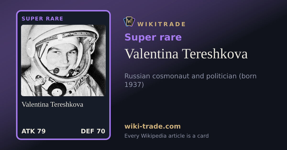 Valentina Tereshkova — Super rare card