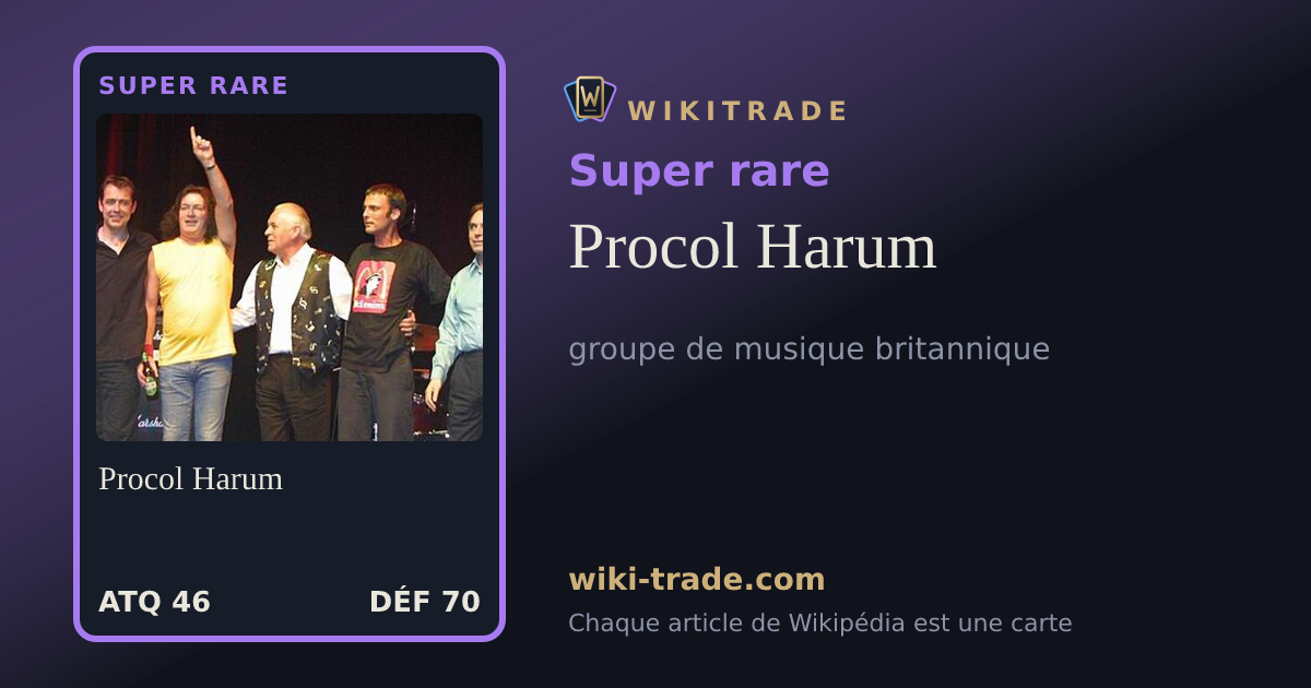 Procol Harum — carte Super rare