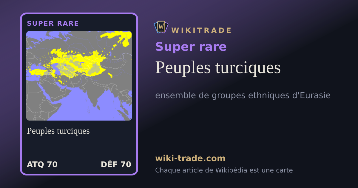 Peuples turciques — carte Super rare