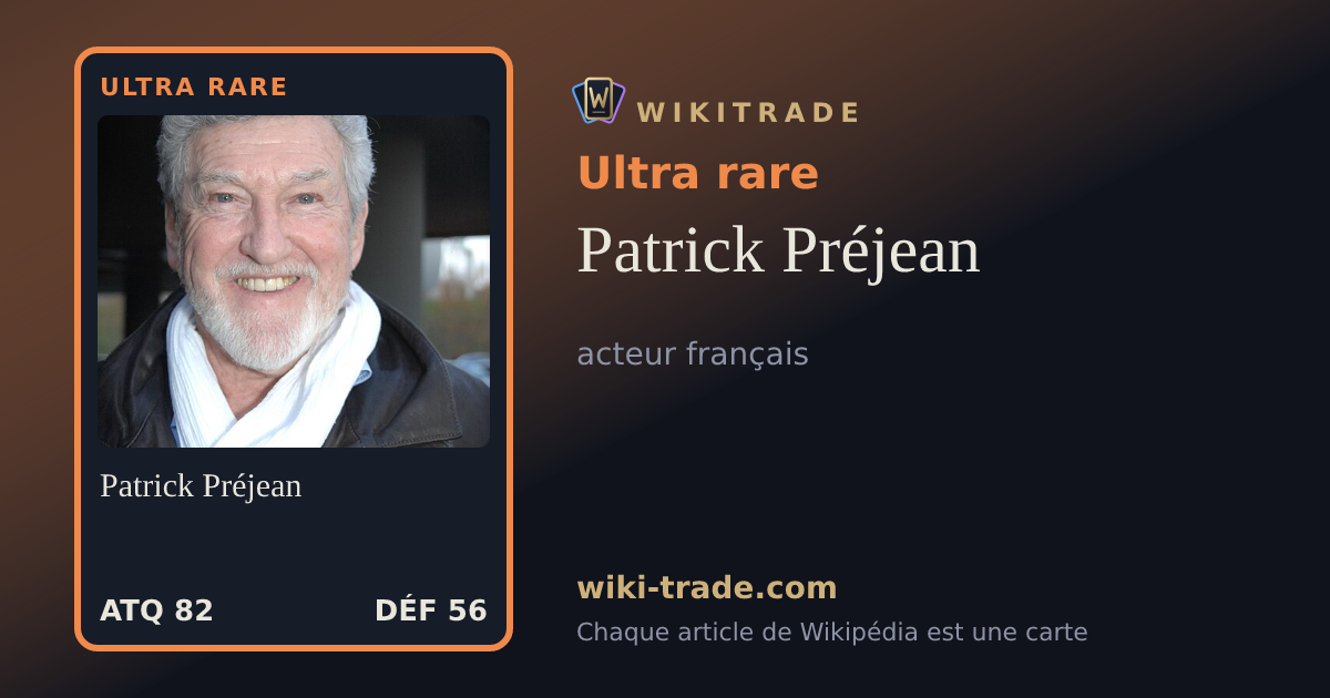 Patrick Préjean — carte Ultra rare