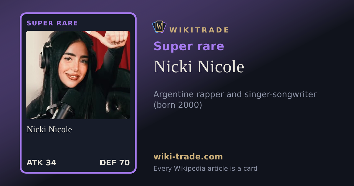 Nicki Nicole — Super rare card